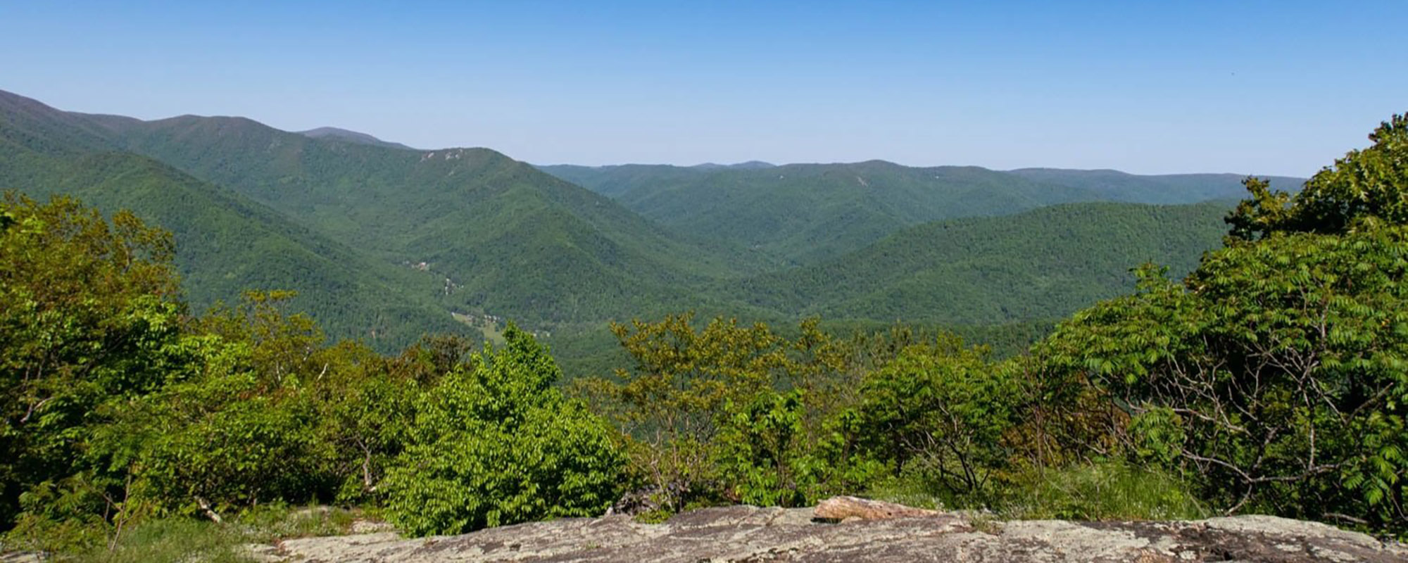 View of the Three Ridges mountains
